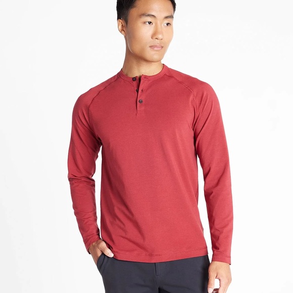Smartwool Shirts Mens Smartwool Merino Base Layer Henley Top Red Poshmark